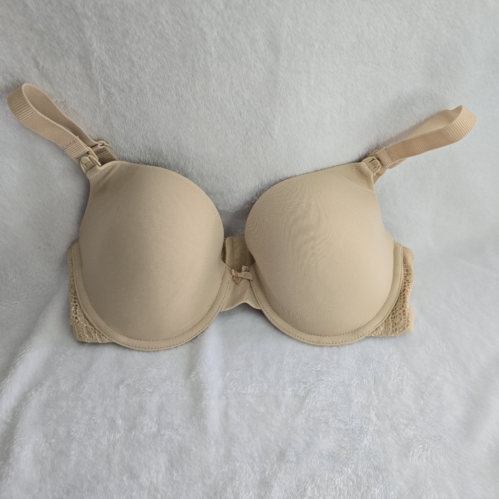 Motherhood Intimates Underwire Nursing Bra, nude, Size 34DD